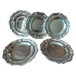 Lot de 5 sous verres métal