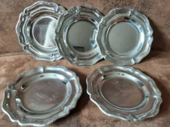 Lot de 5 sous verres métal
