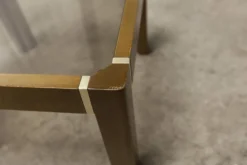 Lot de 3 tables gigogne orme et verre fumé 1970