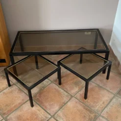 Lot de 3 tables gigognes Roche Bobois. 1970.