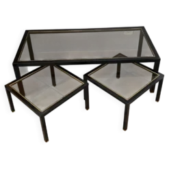 Lot de 3 tables gigognes Roche Bobois. 1970.