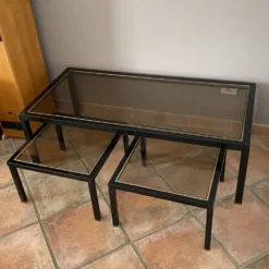Lot de 3 tables gigognes Roche Bobois. 1970.