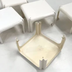 Lot de 5 tables Modèle Elena par Vico Magistretti pour Artemide, 1970