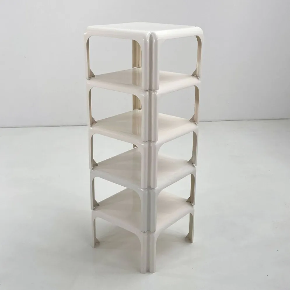 Lot de 5 tables Modèle Elena par Vico Magistretti pour Artemide, 1970