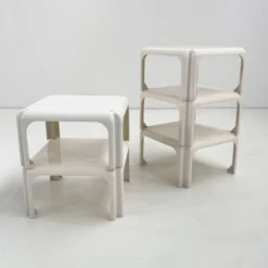 Lot de 5 tables Modèle Elena par Vico Magistretti pour Artemide, 1970
