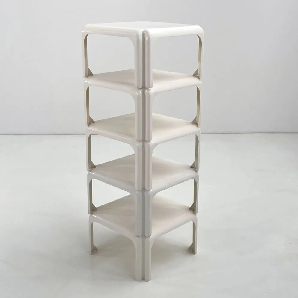 Lot de 5 tables Modèle Elena par Vico Magistretti pour Artemide, 1970