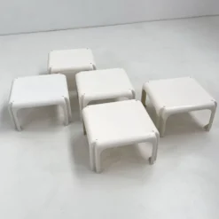 Lot de 5 tables Modèle Elena par Vico Magistretti pour Artemide, 1970