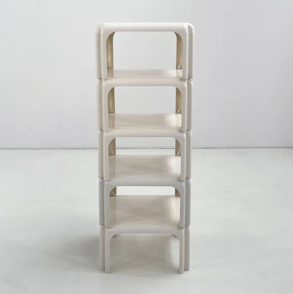Lot de 5 tables Modèle Elena par Vico Magistretti pour Artemide, 1970