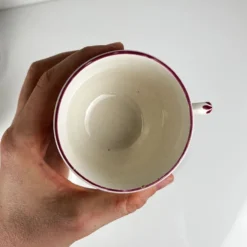 Lot de 6 tasses à café avec soucoupes modèle Réverbère par KG Lunéville