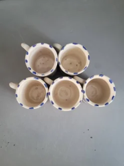 Lot de 5 tasses à café en céramique émaillée