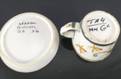 Lot de 6 tasses à café et sous-tasses vintage Kéraluc Quimper
