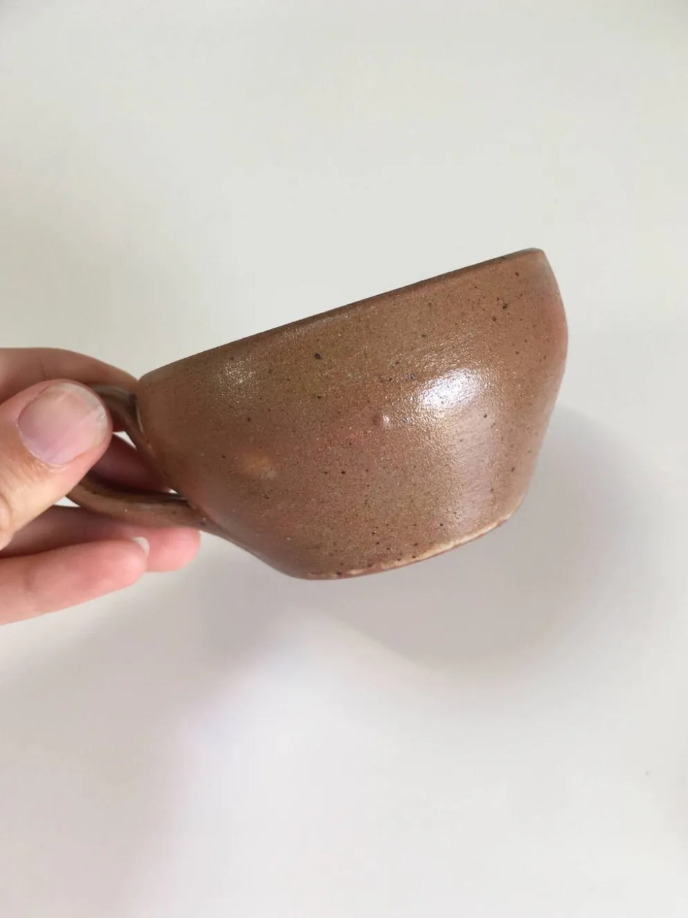Lot de 5 tasses en céramique artisanale – terracotta