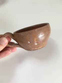 Lot de 5 tasses en céramique artisanale – terracotta