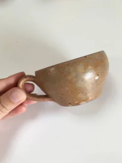 Lot de 5 tasses en céramique artisanale – terracotta