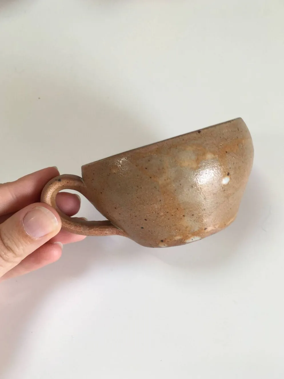 Lot de 5 tasses en céramique artisanale – terracotta