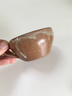 Lot de 5 tasses en céramique artisanale – terracotta