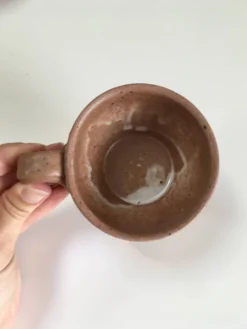 Lot de 5 tasses en céramique artisanale – terracotta
