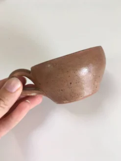 Lot de 5 tasses en céramique artisanale – terracotta