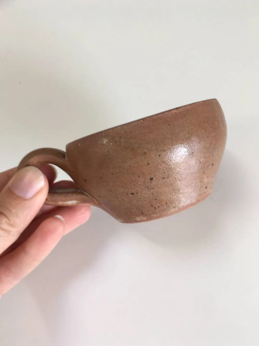 Lot de 5 tasses en céramique artisanale – terracotta