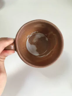 Lot de 5 tasses en céramique artisanale – terracotta