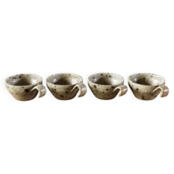 Lot de 4 tasses en grés pyrité