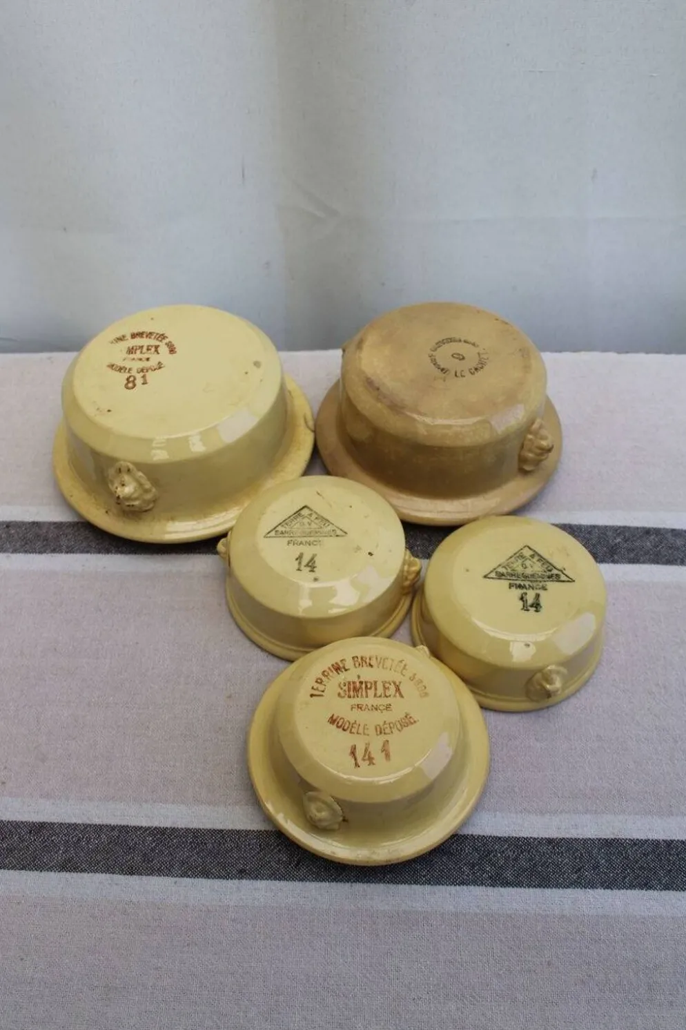 Lot de 5 terrines en céramique