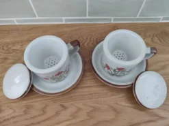 Lot de 2 tisanières vintage