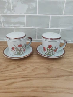 Lot de 2 tisanières vintage