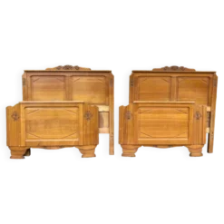 Lot de têtes et pieds de lit style art déco