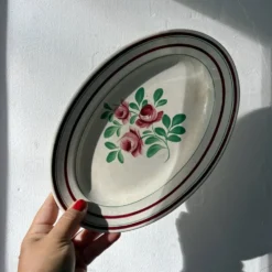 Lot de vaisselles Les Roses - 2 raviers et une saucière -