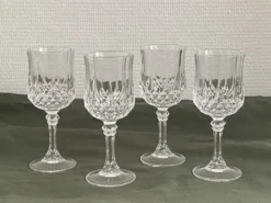 Lot de 4 verre à pied en cristal d’Arques