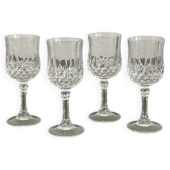 Lot de 4 verre à pied en cristal d’Arques