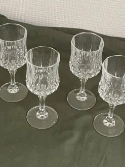 Lot de 4 verre à pied en cristal d’Arques