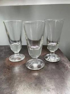 Lot de 3 verres à absinthe