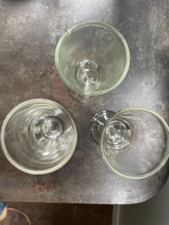 Lot de 3 verres à absinthe