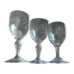 Lot de 3 verres anciens