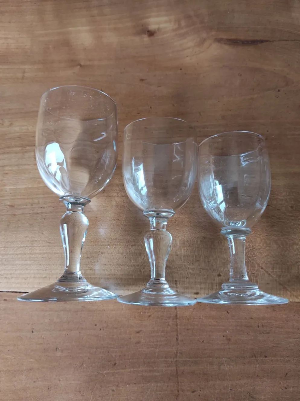 Lot de 3 verres anciens