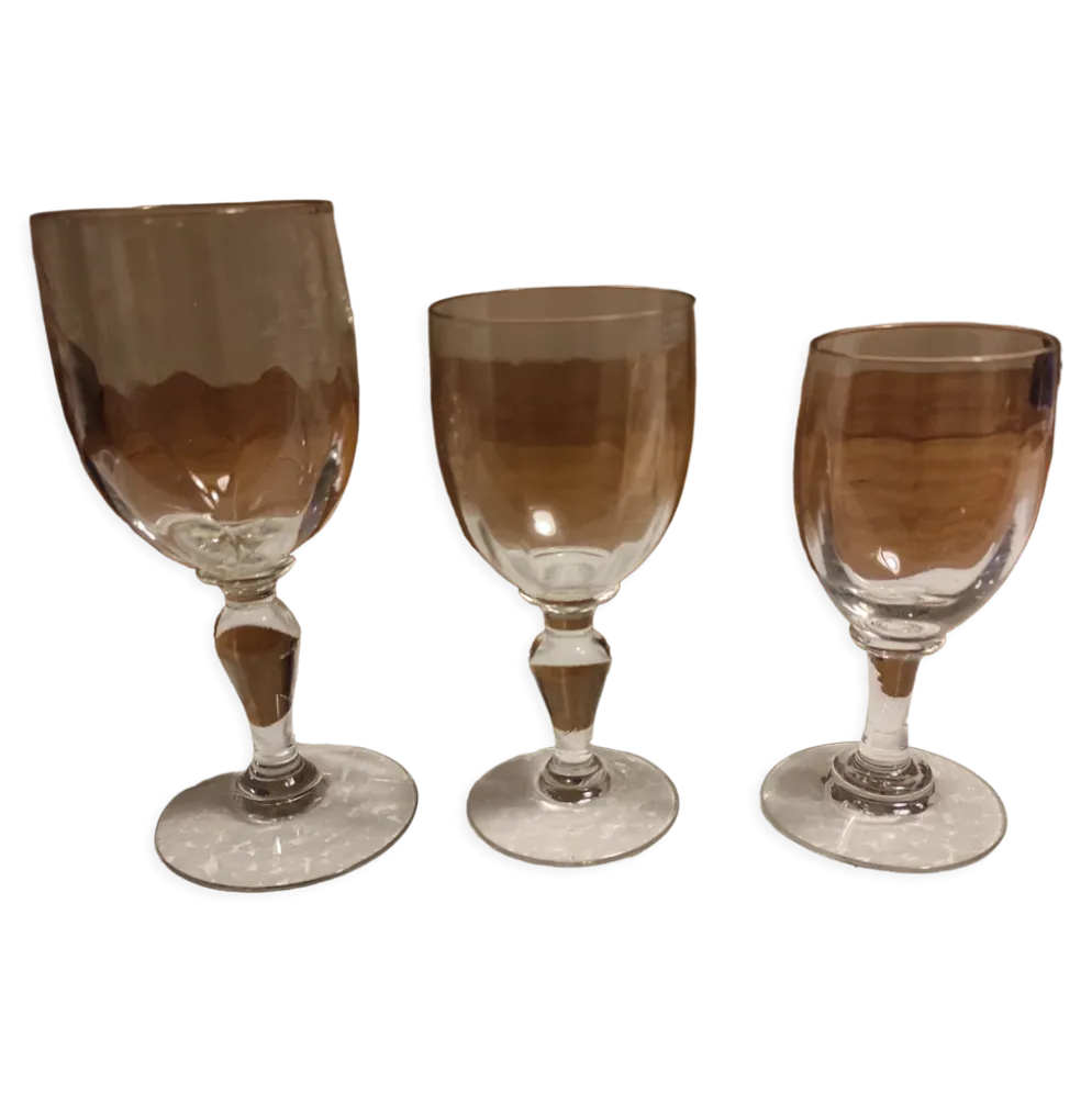 Lot de 3 verres anciens