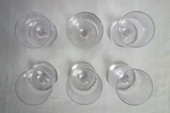 Lot de 6 verres apéritif en cristal taillé vintage