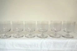 Lot de 6 verres apéritif en cristal taillé vintage