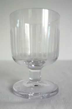 Lot de 6 verres apéritif en cristal taillé vintage