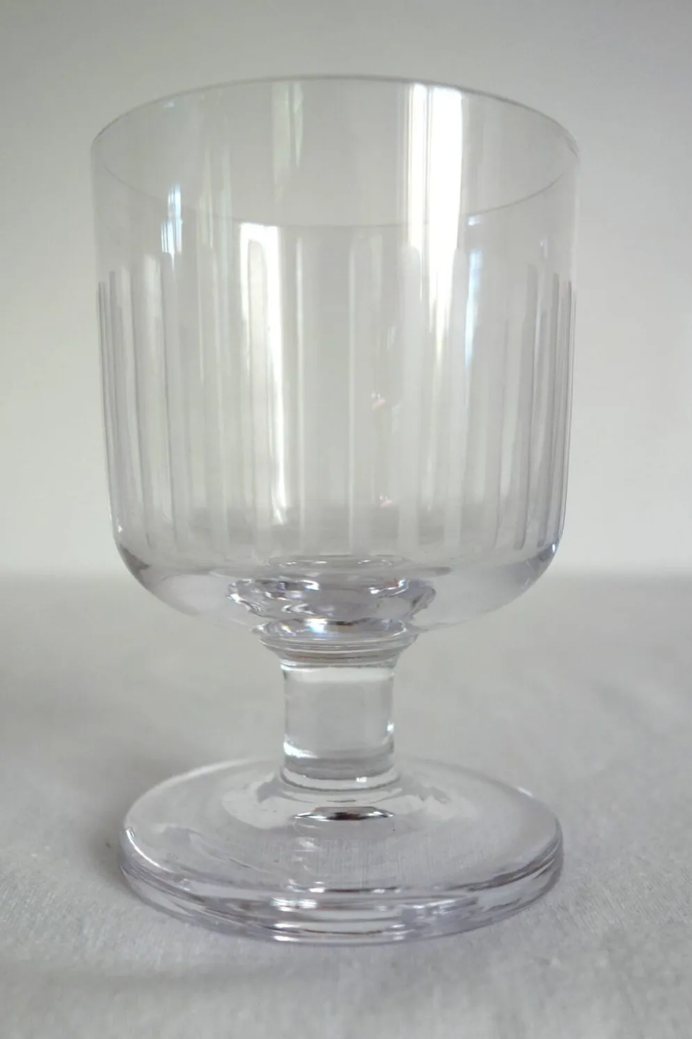 Lot de 6 verres apéritif en cristal taillé vintage