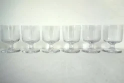 Lot de 6 verres apéritif en cristal taillé vintage