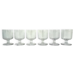 Lot de 6 verres apéritif en cristal taillé vintage