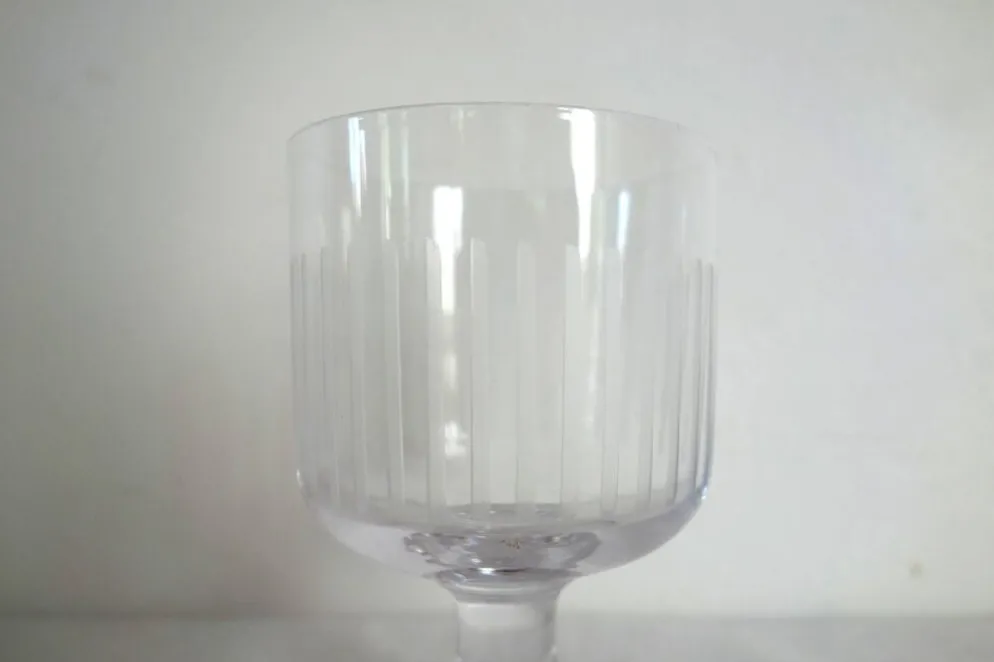 Lot de 6 verres apéritif en cristal taillé vintage