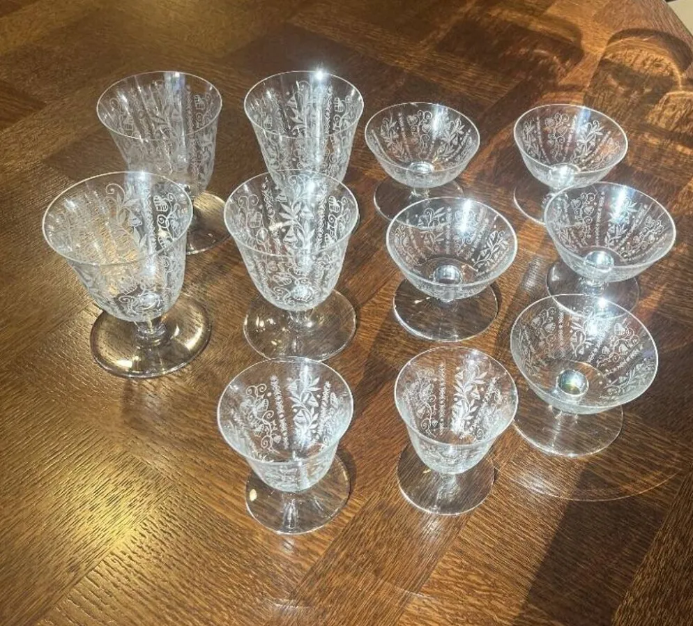 Lot de 11 verres cristal - baccarat - Argentina