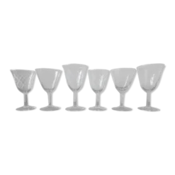 Lot de 6 verres dépareillés