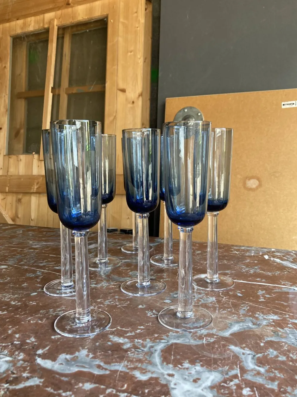 Lot de 8 verres à pied