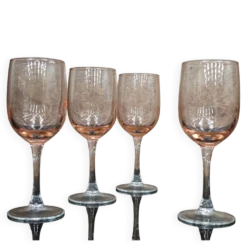 Lot de 4 verres à pied rose antique Luminarc