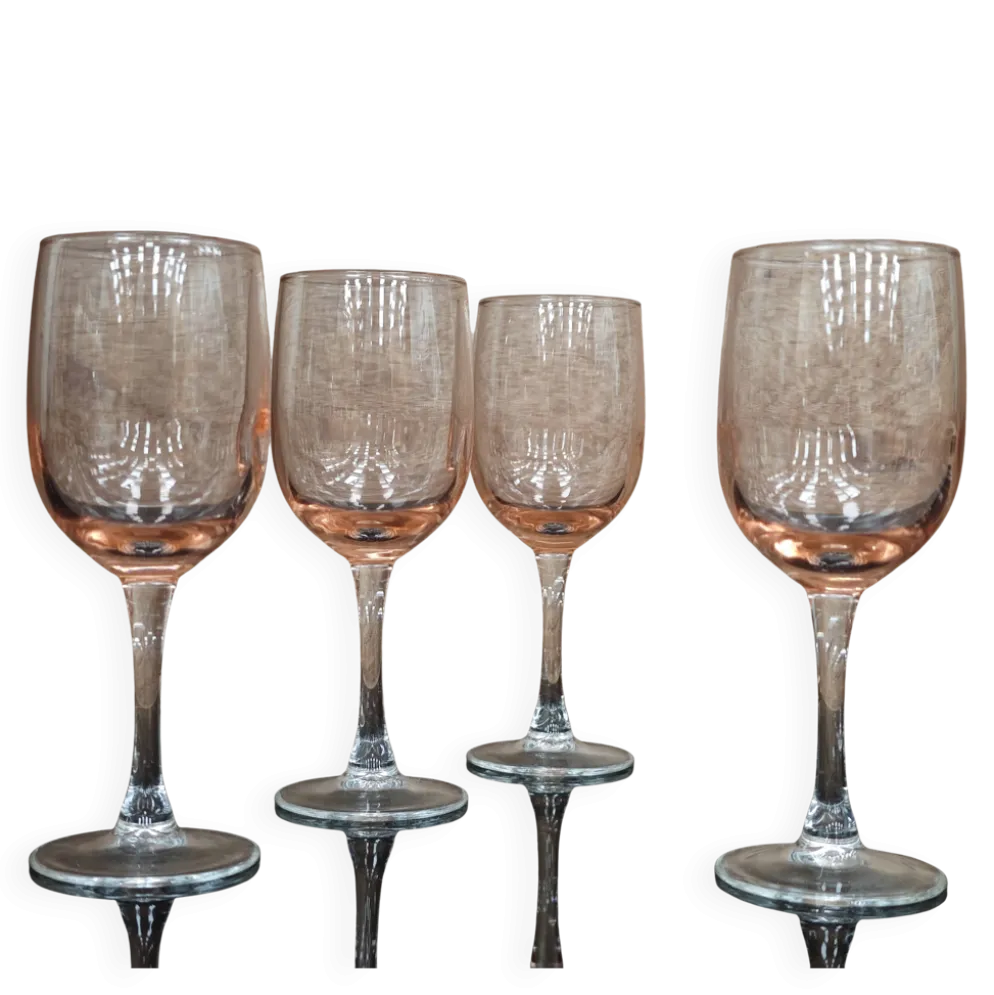 Lot de 4 verres à pied rose antique Luminarc